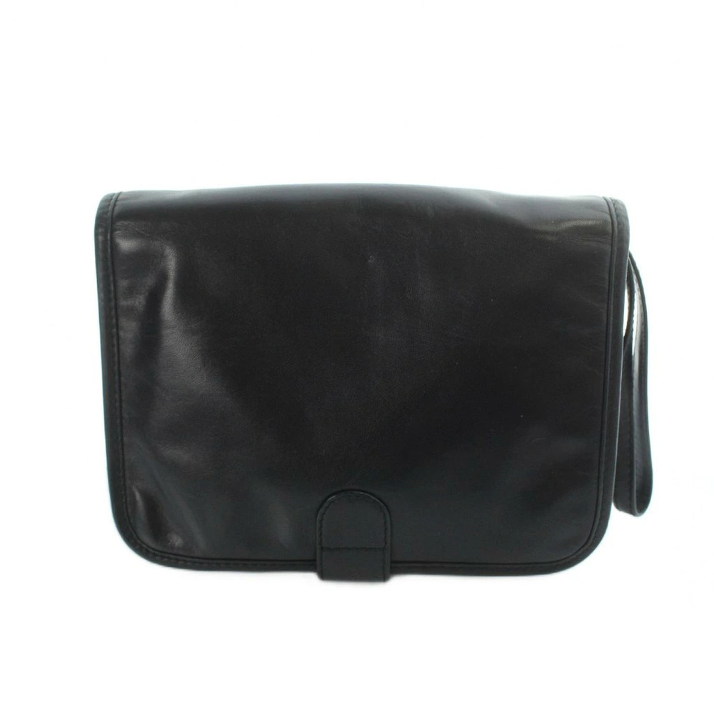 Loewe Shoulder Bag Clutch Anagram Embossed Black